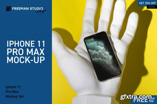 CreativeMarket - iPhone 11 Pro Max Mock-Up Set 4551961