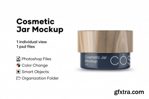 Cosmetic jar mockup 