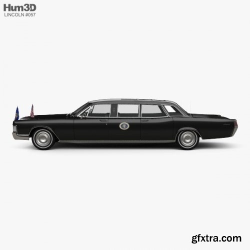 Lincoln Continental US Presidential State Car 1969 3D model