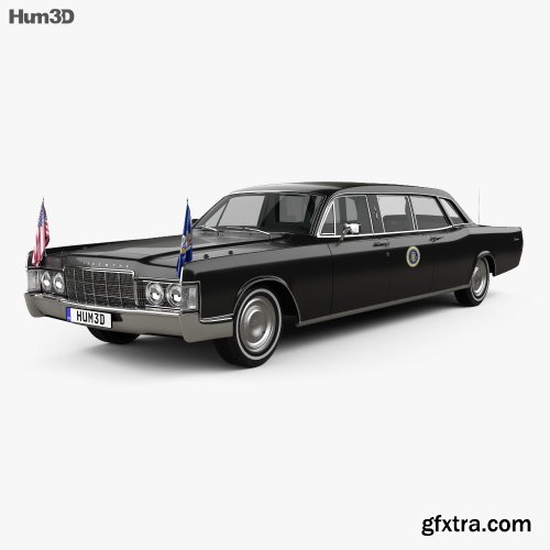Lincoln Continental US Presidential State Car 1969 3D model