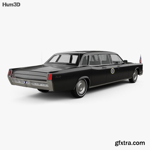 Lincoln Continental US Presidential State Car 1969 3D model