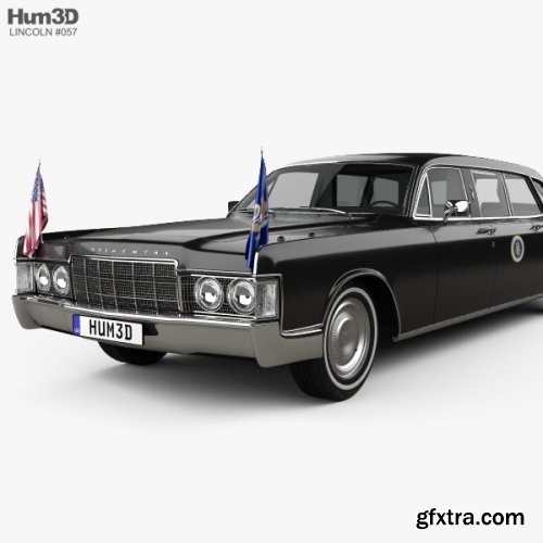 Lincoln Continental US Presidential State Car 1969 3D model
