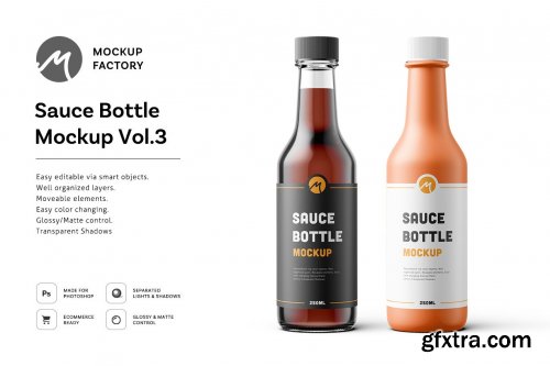 CreativeMarket - Sauce Bottle Mockup Vol.3 4585215