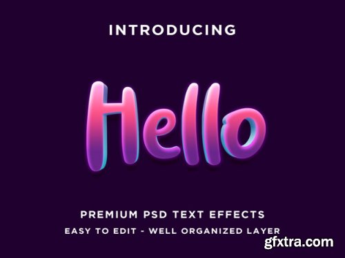 3D Text effect template