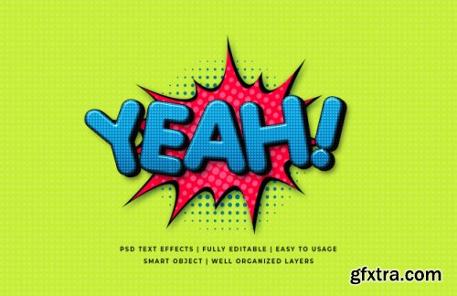 Cartoon 3d text style effect