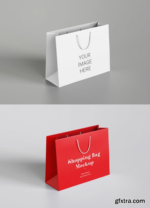 Shopping Bag with Handles Mockup 331045635