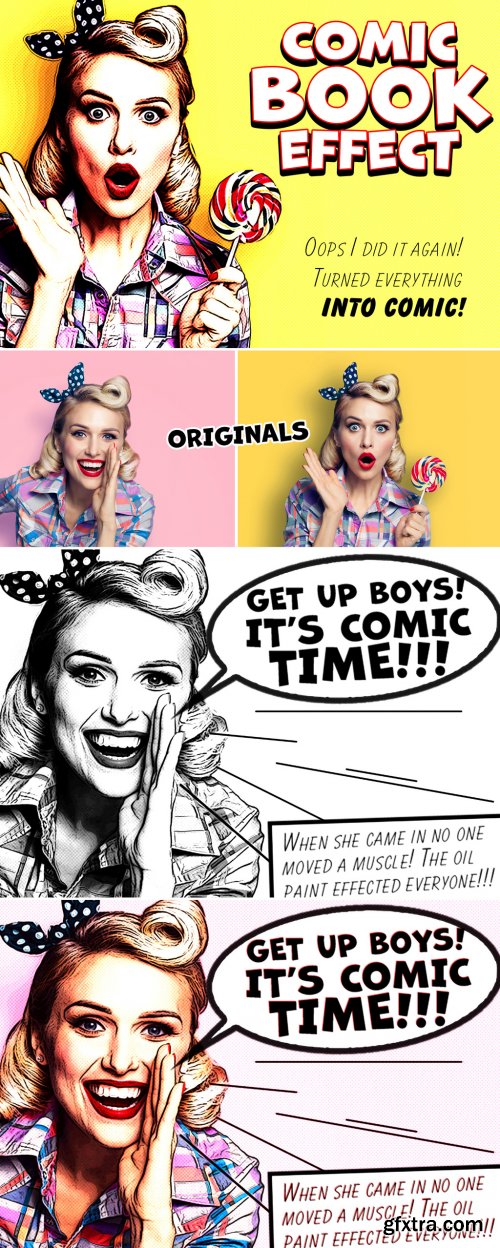 Comic Photo Effect Mockup 331039805