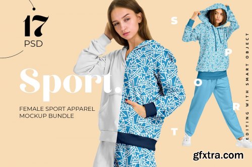 CreativeMarket - Female Sport Suit Mockup Set 4505161