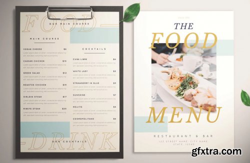 Hipstery Food Menu