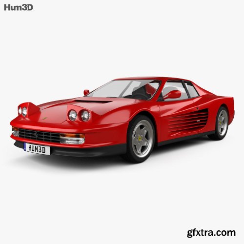 HUM3D Ferrari Testarossa 1986 3D Model
