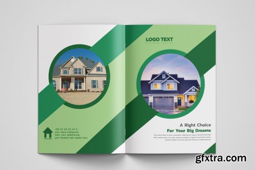 CreativeMarket - Real Estate Brochure Design Template 4542606