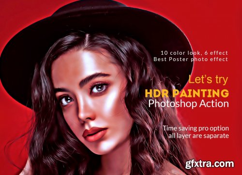 CreativeMarket - HDR Painting Photoshop Action 4518633
