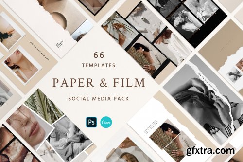 CreativeMarket - Paper and Film Social Kit 4539877