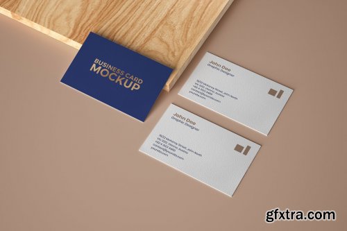CreativeMarket - Business Card Mockup Set With Shadow 4606553