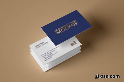 CreativeMarket - Business Card Mockup Set With Shadow 4606553