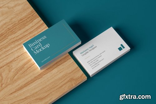 CreativeMarket - Business Card Mockup Set With Shadow 4606553