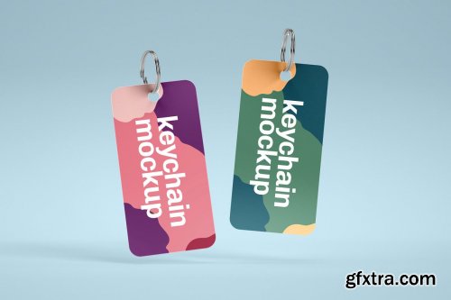 CreativeMarket - Silver & Card Keychain Mockup Set 4606587