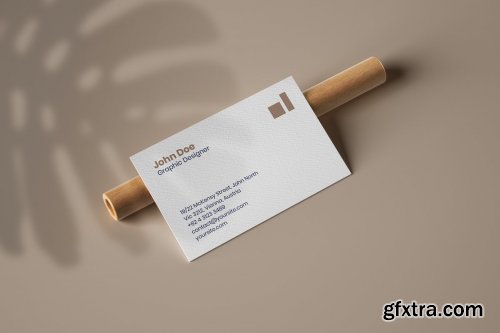 CreativeMarket - Business Card Mockup Set With Shadow 4606553