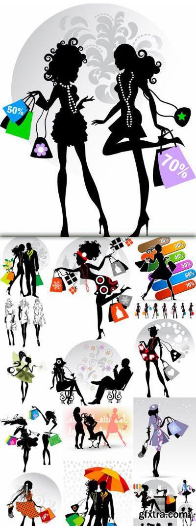 Silhouette Fashion People – 18 Vector