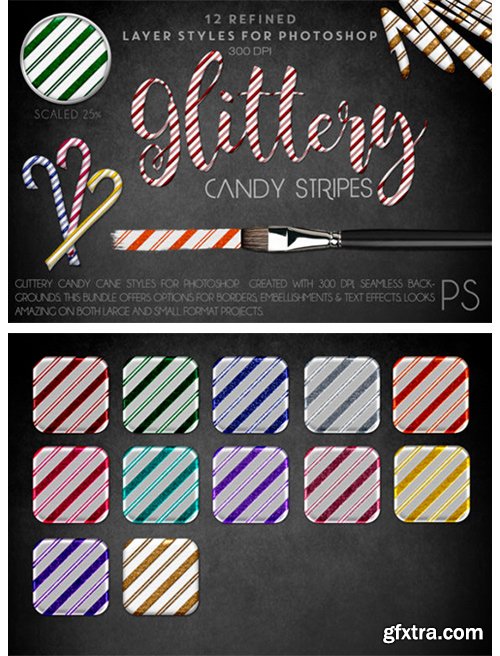 Glittery Candy Stripes Font Glittery Candy Stripes Font