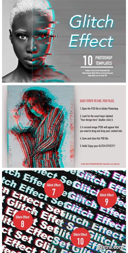 Glitch Effect Set for Photoshop 3792472 Glitch Effect Set for Photoshop 3792472