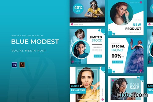 Blue Modest Instagram Post