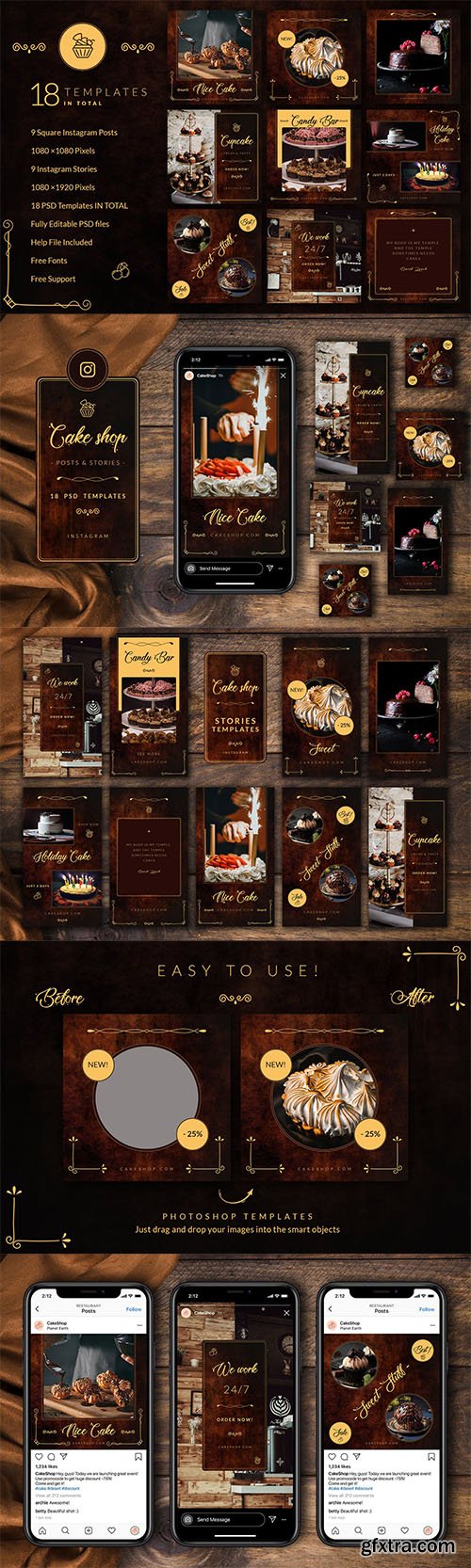 Cake Shop Instagram Posts & Stories