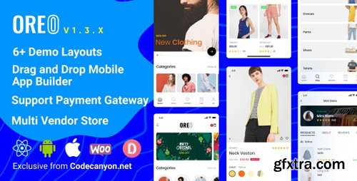 CodeCanyon - Oreo Fashion v1.3.0 - Full React Native App for Woocommerce - 24951657