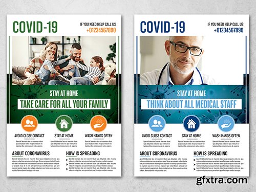 Coronavirus Flyer Layout 334809782