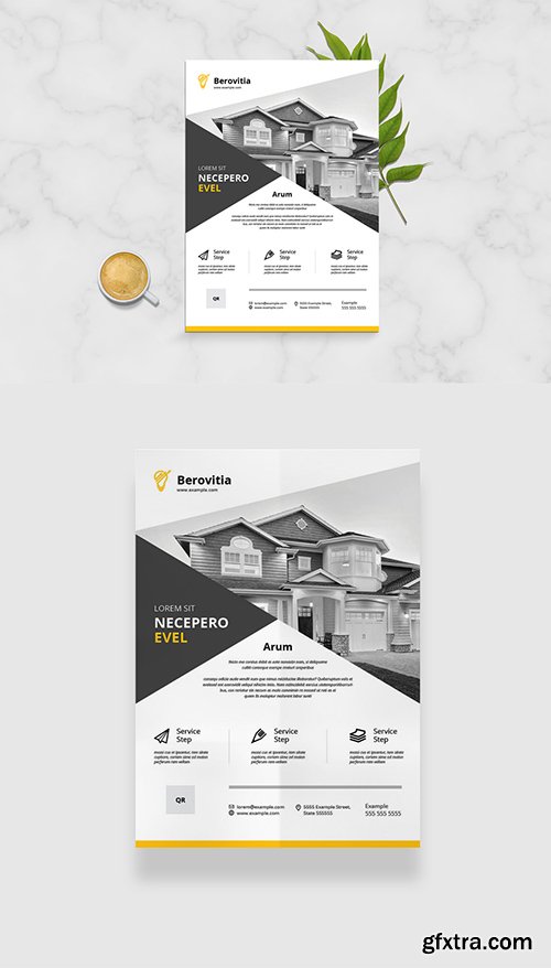 Business Flyer Layout with Orange Accents 333294129