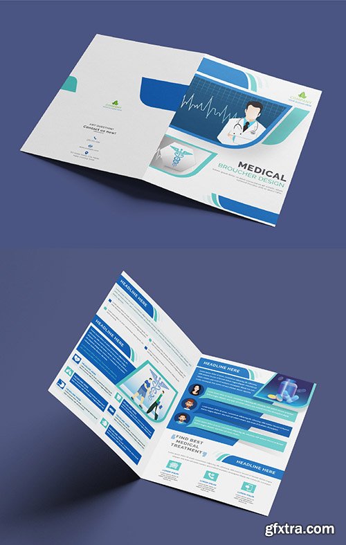 Blue and Green Brochure Layout with Medical Illustrations 321102482 Blue and Green Brochure Layout with Medical Illustrations 321102482