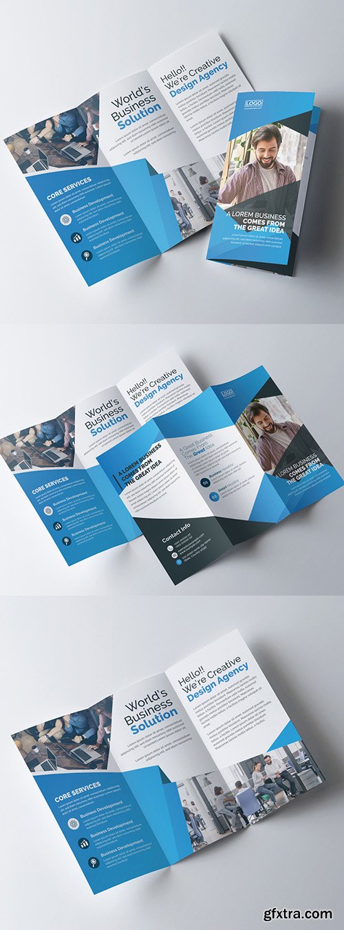 Blue Corporate Trifold Brochure Layout 323752883 Blue Corporate Trifold Brochure Layout 323752883