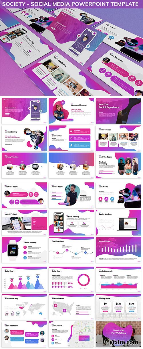 Society - Social Media Powerpoint Template