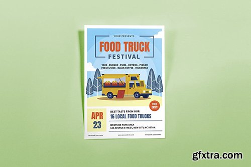 Food Truck Festival Summer Flyers