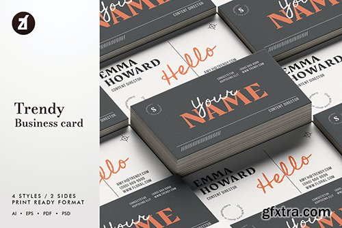 Trendy - Business card template Trendy - Business card template