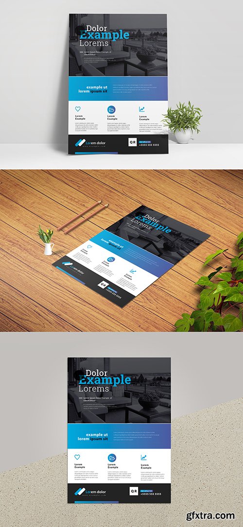 Minimal Business Flyer Layout with Blue Accents 333044396 Minimal Business Flyer Layout with Blue Accents 333044396