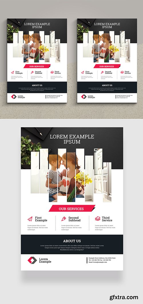 Corporate Flyer Layout with Magenta Accents 334206421 Corporate Flyer Layout with Magenta Accents 334206421