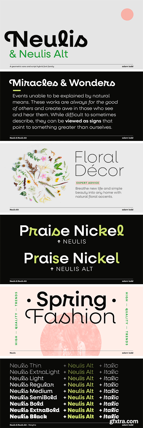 Neulis Font Family Neulis Font Family
