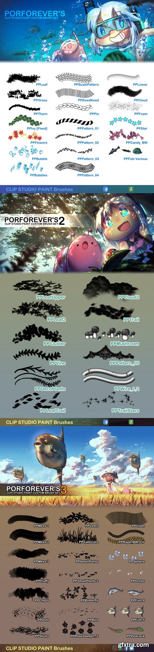 Custom Brush Set for Clip Studio Paint Custom Brush Set for Clip Studio Paint