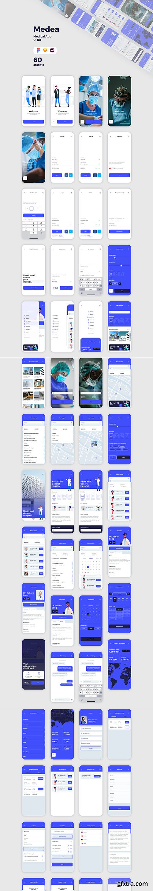 Medea Medical App UI Kit Medea Medical App UI Kit