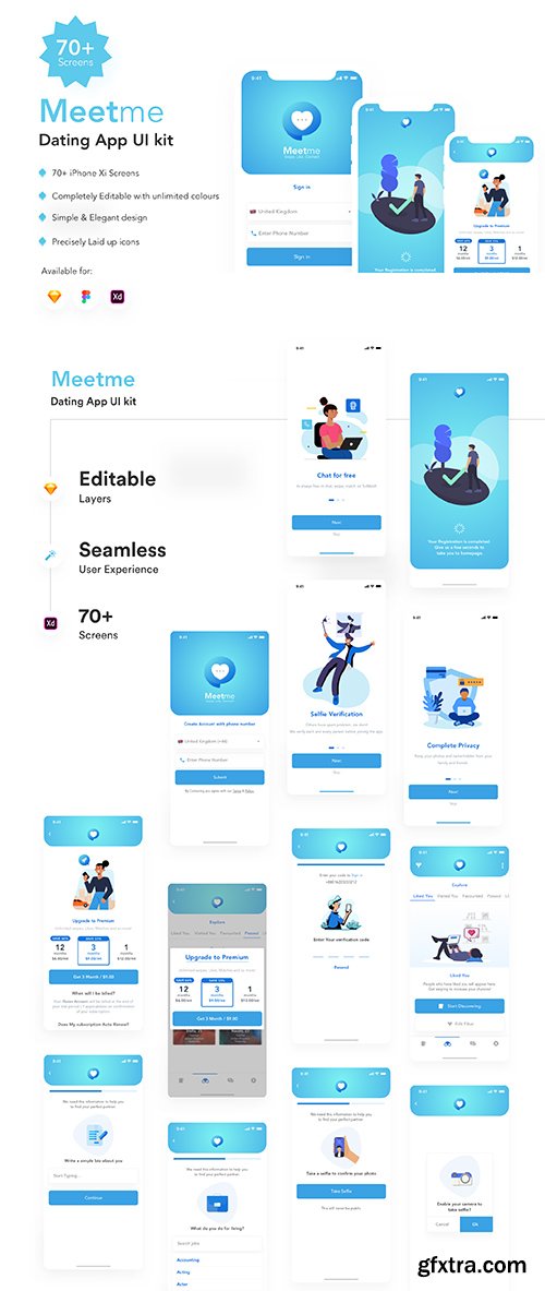 MeetMe Dating App UI Kit MeetMe Dating App UI Kit