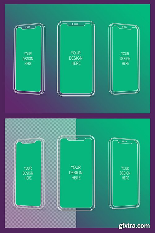 3 Wireframe Smartphones Screen Mockups with Transparent Background 337060187 3 Wireframe Smartphones Screen Mockups with Transparent Background 337060187
