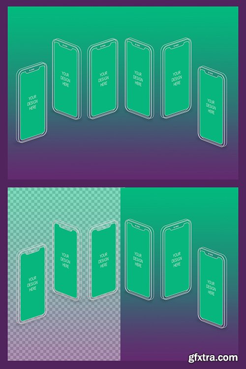 6 Wireframe Smartphones Screen Mockups with Transparent Background 337077042 6 Wireframe Smartphones Screen Mockups with Transparent Background 337077042