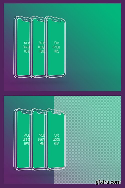 3 Wireframe Smartphones Screen Mockups with Transparent Background 337059219 3 Wireframe Smartphones Screen Mockups with Transparent Background 337059219