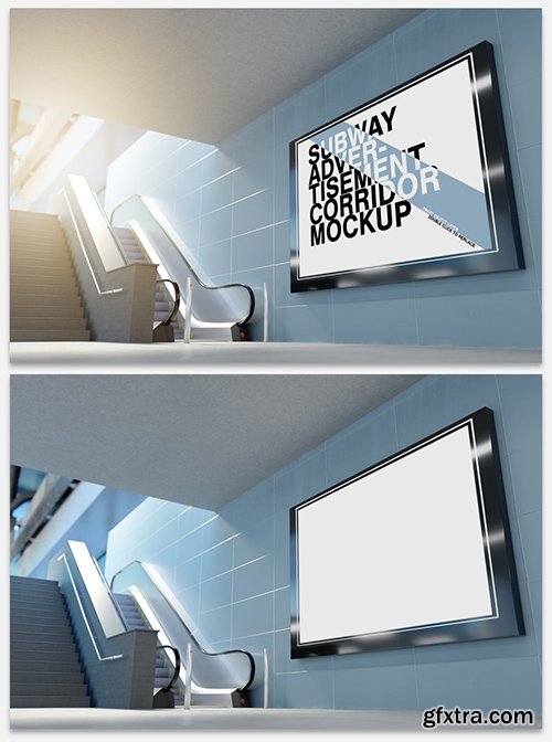 Mockup of Subway Corridor Poster 337380258