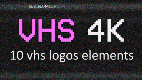 Videohive - Vhs 4K Logos Pack - 26311530