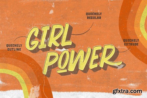 CM - Quechely Sign Retro Layered Font 4801724 CM - Quechely Sign Retro Layered Font 4801724