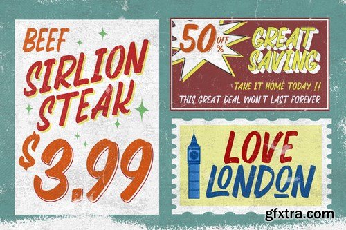 CM - Quechely Sign Retro Layered Font 4801724 CM - Quechely Sign Retro Layered Font 4801724