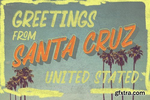 CM - Quechely Sign Retro Layered Font 4801724 CM - Quechely Sign Retro Layered Font 4801724