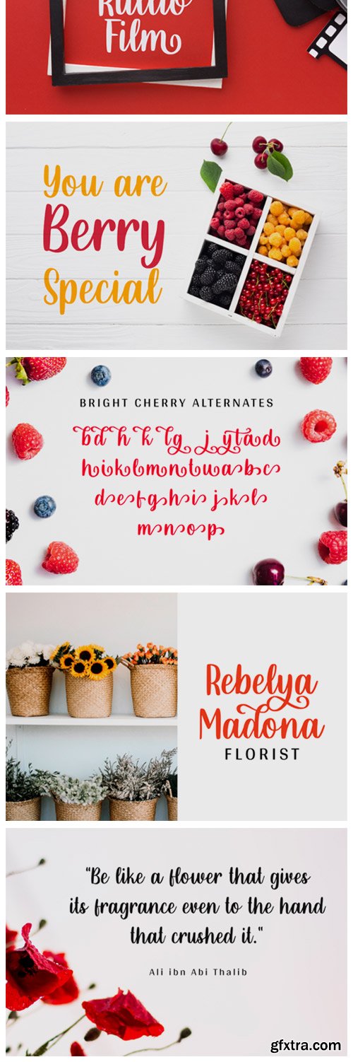 Bright Cherry Font Bright Cherry Font